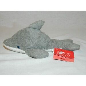 Russ Luv Pets Dolphin DOLLY 5" plush Chamois Feel Grey New w tag #23192 stuffed